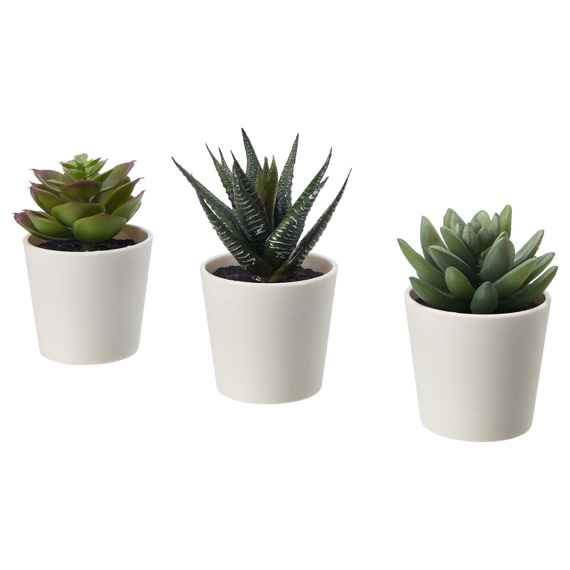 Saksılı Yapay Bitki - Yeşil 6 cm 3'lı